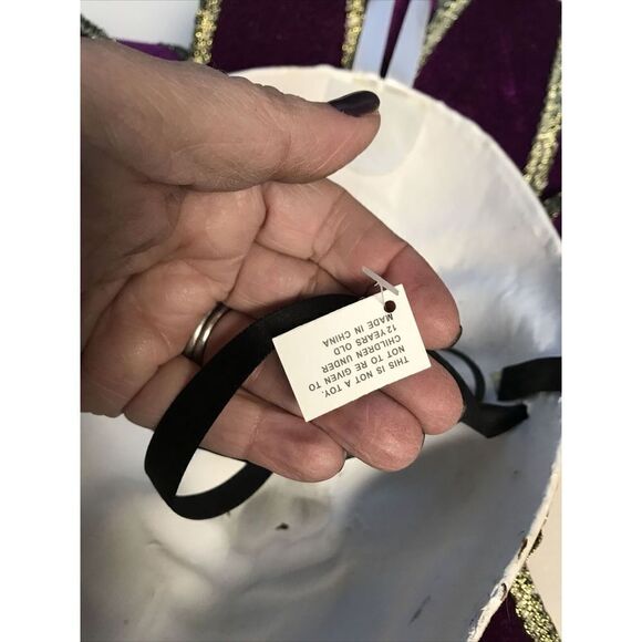 Mask Jester Gold Purple Carnival Tie Back Adjustable Wall Mounting paper Mache - Picture 7 of 7